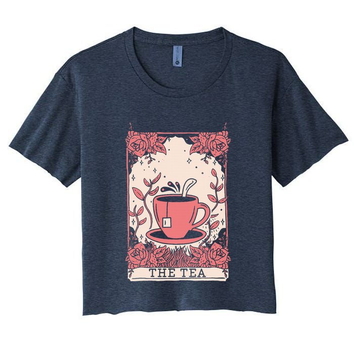 The Tea Drinker Tarot Card Reading Occult Crop Top
