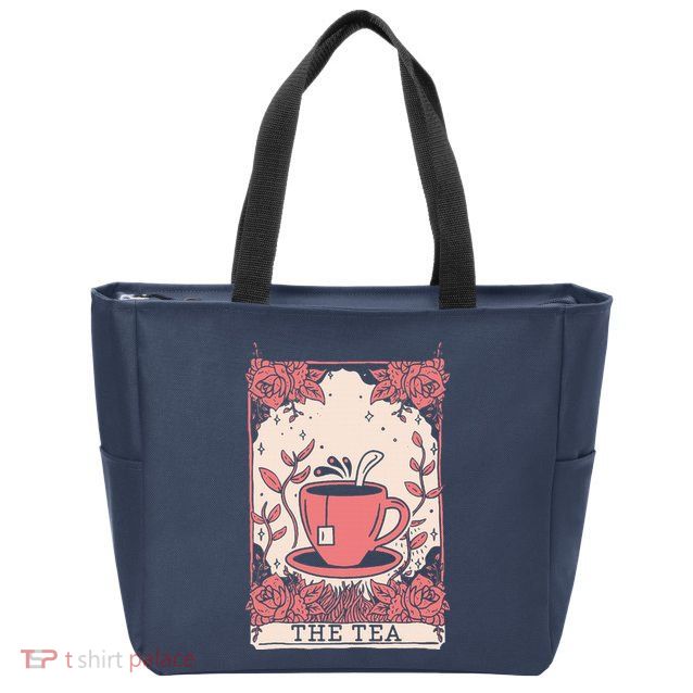 The Tea Drinker Tarot Card Reading Occult Zip Tote Bag
