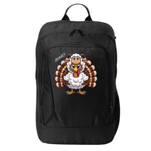 Thanksgiving Turkey Disguised As A Goat Funny Holiday Humor City Backpack