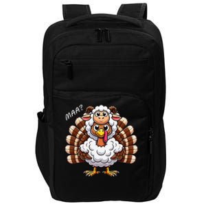 Thanksgiving Turkey Disguised As A Goat Funny Holiday Humor Impact Tech Backpack