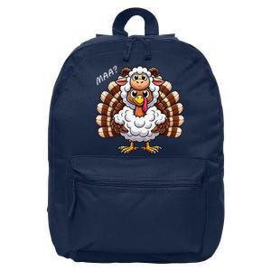 Thanksgiving Turkey Disguised As A Goat Funny Holiday Humor 16 in Basic Backpack