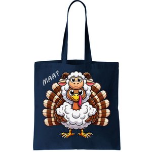 Thanksgiving Turkey Disguised As A Goat Funny Holiday Humor Tote Bag