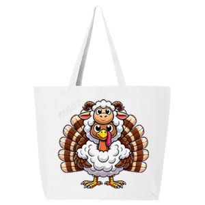 Thanksgiving Turkey Disguised As A Goat Funny Holiday Humor 25L Jumbo Tote