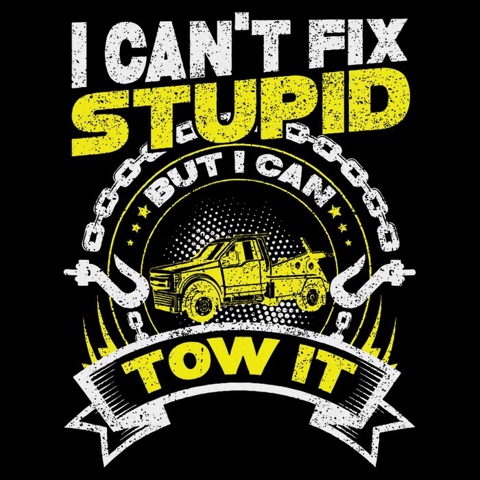 Tow Truck Driver Wrecker I Can't Fix Stupid But I Can Tow It Daily Commute Backpack