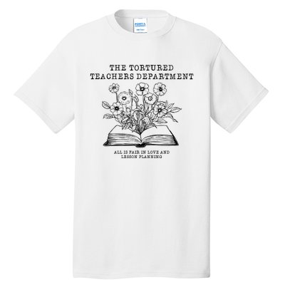 Tortured Teachers Department Funny Teacher Tall T-Shirt