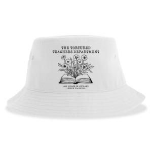 Tortured Teachers Department Funny Teacher Sustainable Bucket Hat