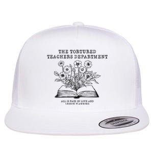 Tortured Teachers Department Funny Teacher Flat Bill Trucker Hat