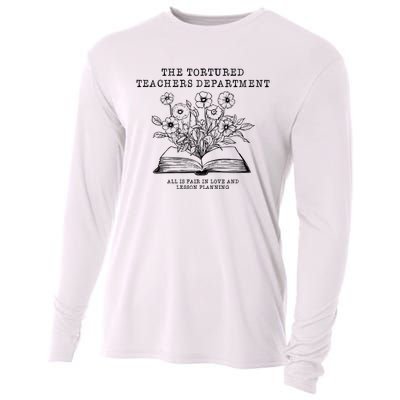 Tortured Teachers Department Funny Teacher Cooling Performance Long Sleeve Crew