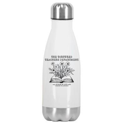 Tortured Teachers Department Funny Teacher Stainless Steel Insulated Water Bottle