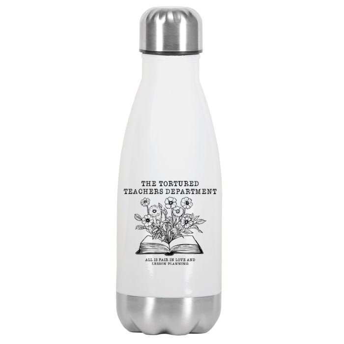 Tortured Teachers Department Funny Teacher Stainless Steel Insulated Water Bottle