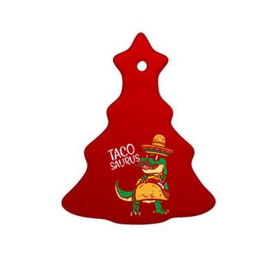 Tacosaurus Taco Dino Trex Cinco De Mayo Ceramic Tree Ornament