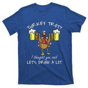 Turkey Trot Drink a Lot Thanksgiving Day 5k Run Beer T-Shirt