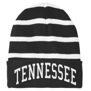 Texas Throwback Design TX Classic Striped Beanie with Solid Band