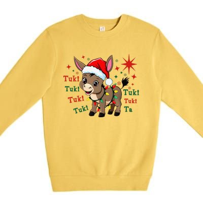 Tuki Tuki Donkey Feliz Navidad Mexican Mexican Christmas Premium Crewneck Sweatshirt