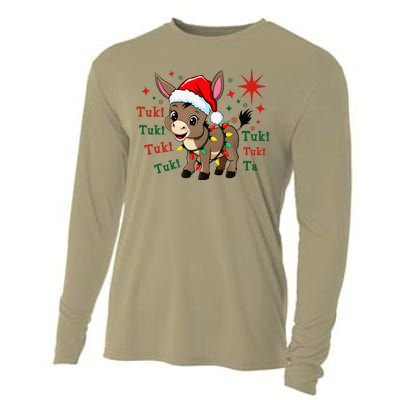 Tuki Tuki Donkey Feliz Navidad Mexican Mexican Christmas Cooling Performance Long Sleeve Crew