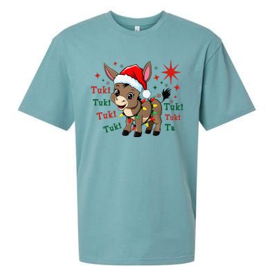 Tuki Tuki Donkey Feliz Navidad Mexican Mexican Christmas Sueded Cloud Jersey T-Shirt