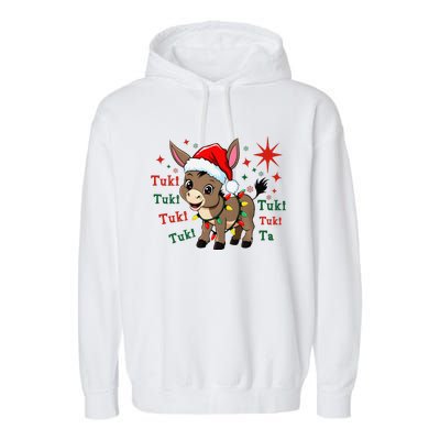 Tuki Tuki Donkey Feliz Navidad Mexican Mexican Christmas Garment-Dyed Fleece Hoodie