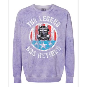 Truckers Truck Driver Retirement Colorblast Crewneck Sweatshirt