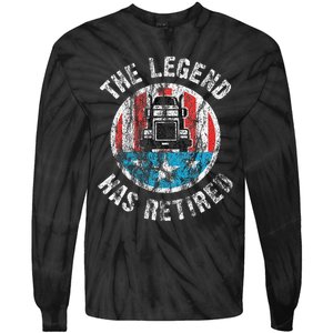 Truckers Truck Driver Retirement Tie-Dye Long Sleeve Shirt