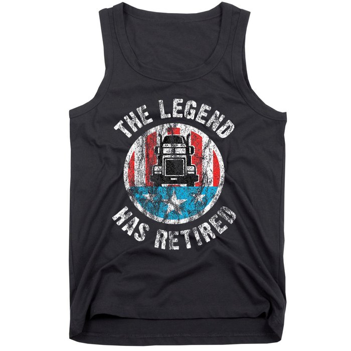 Truckers Truck Driver Retirement Tank Top