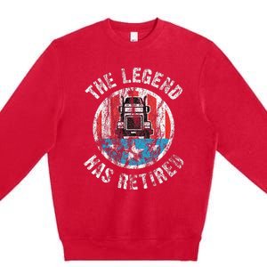 Truckers Truck Driver Retirement Premium Crewneck Sweatshirt