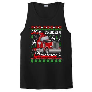 Trucker Truck Driver Ugly Xmas Merry Trucking Christmas Gift PosiCharge Competitor Tank