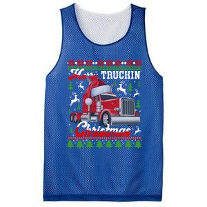 Trucker Truck Driver Ugly Xmas Merry Trucking Christmas Gift Mesh Reversible Basketball Jersey Tank