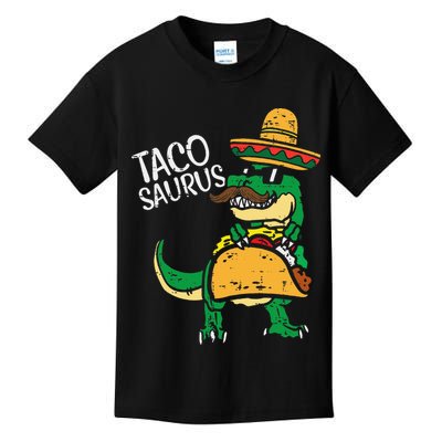Tacosaurus Taco Dino Trex Cinco De Mayo Funny Kids T-Shirt