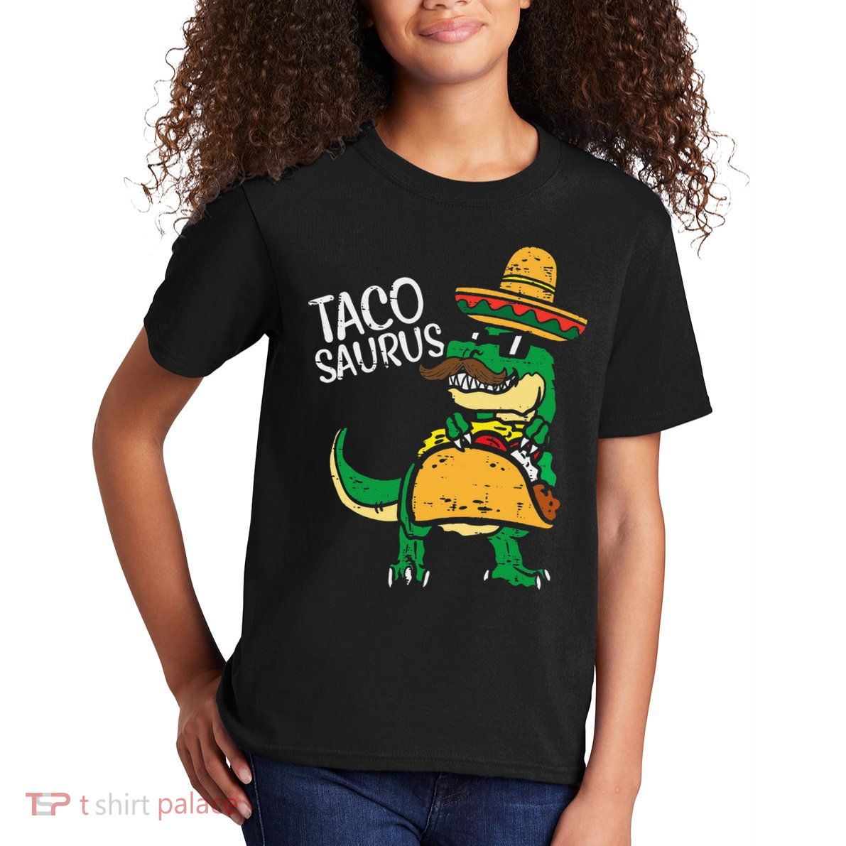 Tacosaurus Taco Dino Trex Cinco De Mayo Funny Kids T-Shirt