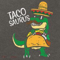Tacosaurus Taco Dino Trex Cinco De Mayo Funny Cotton Canvas Backpack