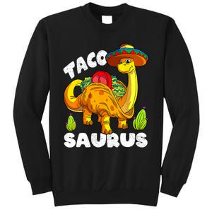 Tacosaurus Taco Dinosaur Funny Dino Cinco De Mayo Mexican Tall Sweatshirt