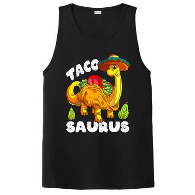 Tacosaurus Taco Dinosaur Funny Dino Cinco De Mayo Mexican PosiCharge Competitor Tank