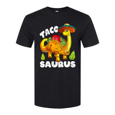 Tacosaurus Taco Dinosaur Funny Dino Cinco De Mayo Mexican Softstyle CVC T-Shirt