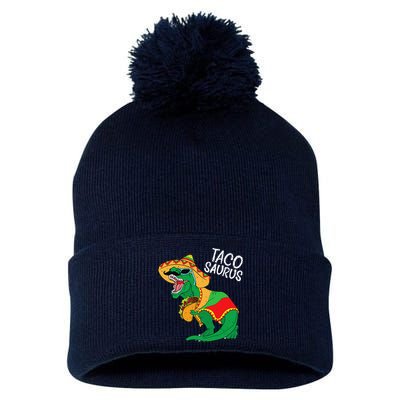 Tacosaurus Taco Dino Trex Cinco De Mayo Pom Pom 12in Knit Beanie