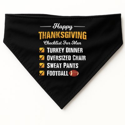 Thanksgiving Turkey Dinner And Football Family Holiday Meaningful Gift USA-Made Doggie Bandana