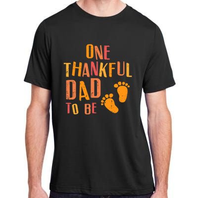 Thanksgiving Thankful Dad To Be Pregnancy Announcement Adult ChromaSoft Performance T-Shirt