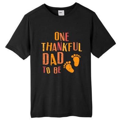 Thanksgiving Thankful Dad To Be Pregnancy Announcement Tall Fusion ChromaSoft Performance T-Shirt