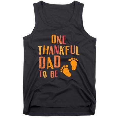 Thanksgiving Thankful Dad To Be Pregnancy Announcement Tank Top