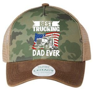 Trucker Truck Driver Best Trucking Dad Ever Gift Legacy Tie Dye Trucker Hat