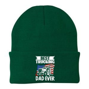 Trucker Truck Driver Best Trucking Dad Ever Gift Knit Cap Winter Beanie