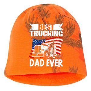 Trucker Truck Driver Best Trucking Dad Ever Gift Kati - Camo Knit Beanie