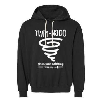 Tornado Twin Day For Spirit Week Best Friend Twinning Sister Garment-Dyed Fleece Hoodie