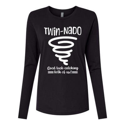 Tornado Twin Day For Spirit Week Best Friend Twinning Sister Womens Cotton Relaxed Long Sleeve T-Shirt