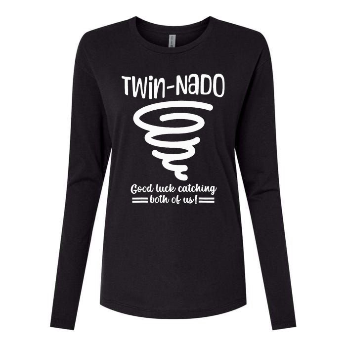 Tornado Twin Day For Spirit Week Best Friend Twinning Sister Womens Cotton Relaxed Long Sleeve T-Shirt