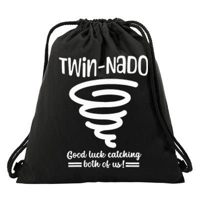 Tornado Twin Day For Spirit Week Best Friend Twinning Sister Drawstring Bag