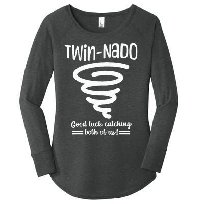 Tornado Twin Day For Spirit Week Best Friend Twinning Sister Women's Perfect Tri Tunic Long Sleeve Shirt