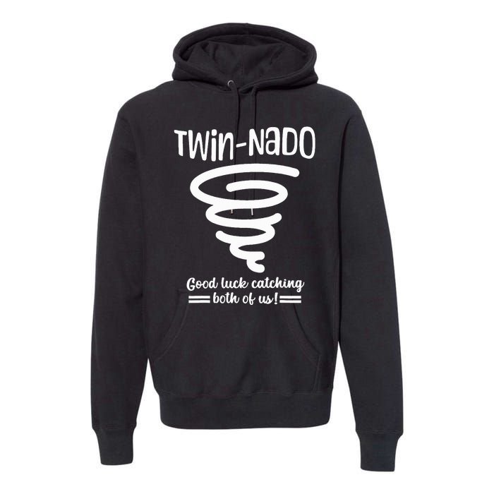 Tornado Twin Day For Spirit Week Best Friend Twinning Sister Premium Hoodie