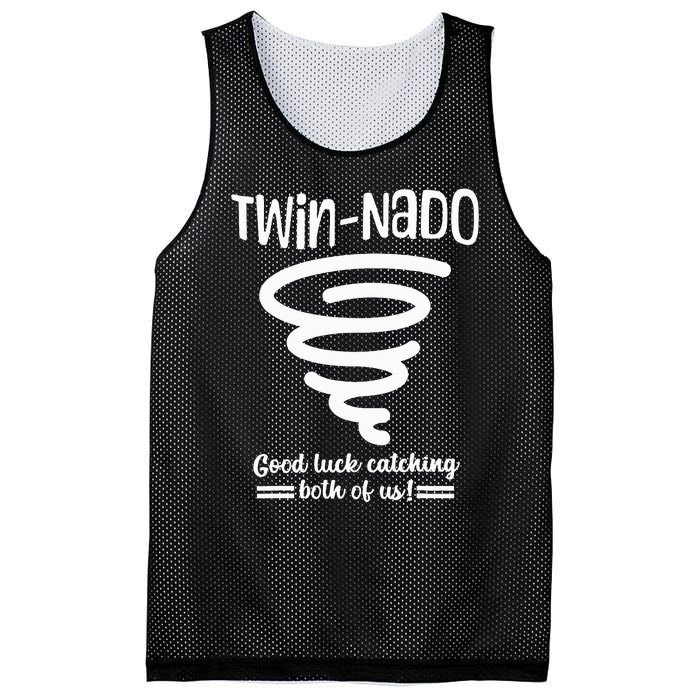 Tornado Twin Day For Spirit Week Best Friend Twinning Sister Mesh Reversible Basketball Jersey Tank