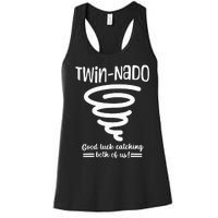 Tornado Twin Day For Spirit Week Best Friend Twinning Sister Women's Racerback Tank