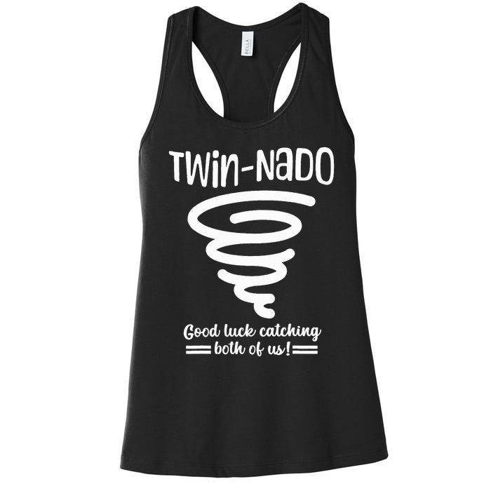 Tornado Twin Day For Spirit Week Best Friend Twinning Sister Women's Racerback Tank